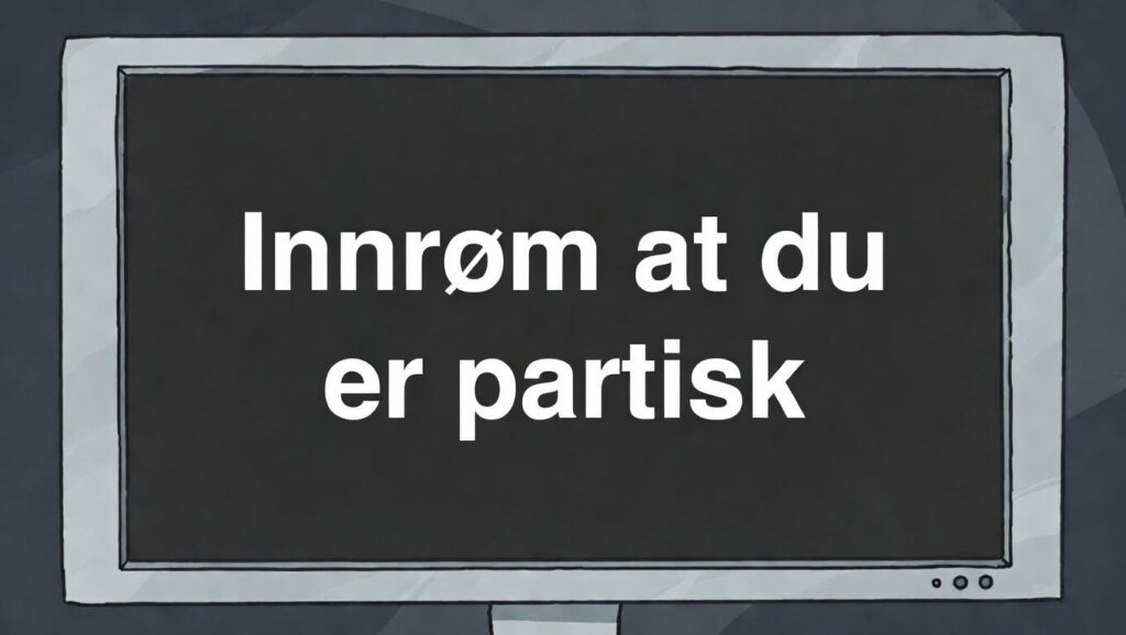 Innrøm at du er partisk