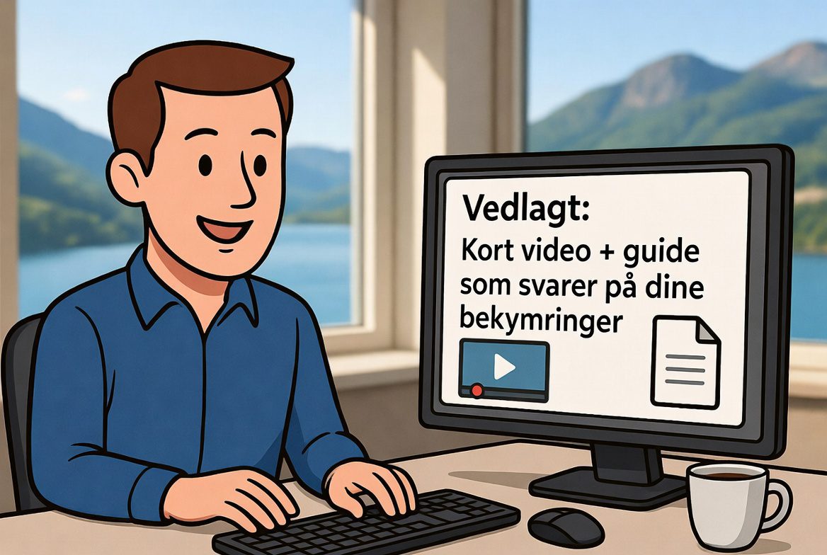 Opplærende salg med video og guider